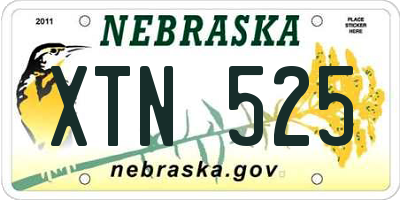 NE license plate XTN525