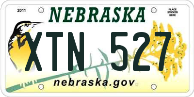 NE license plate XTN527