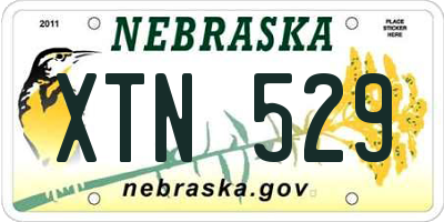 NE license plate XTN529