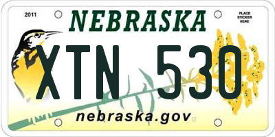 NE license plate XTN530