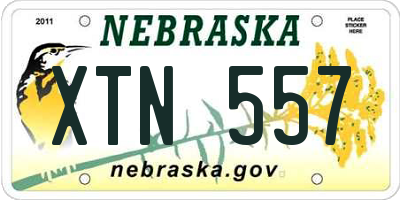 NE license plate XTN557