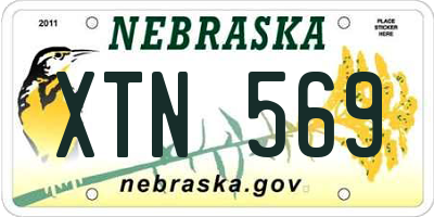 NE license plate XTN569