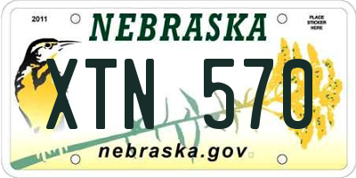 NE license plate XTN570