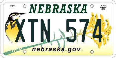 NE license plate XTN574