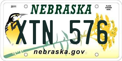 NE license plate XTN576