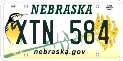 NE license plate XTN584