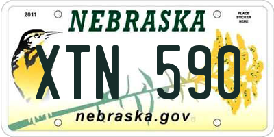 NE license plate XTN590