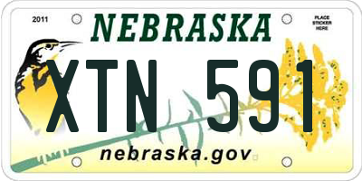 NE license plate XTN591