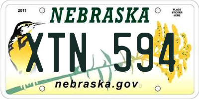 NE license plate XTN594