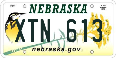 NE license plate XTN613