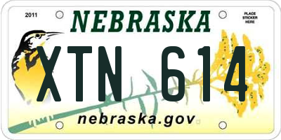 NE license plate XTN614