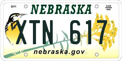 NE license plate XTN617