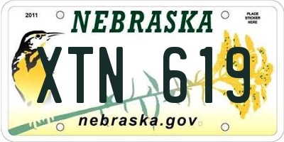 NE license plate XTN619