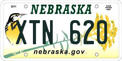 NE license plate XTN620
