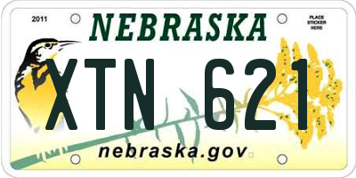 NE license plate XTN621
