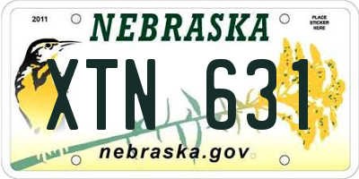NE license plate XTN631