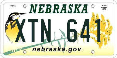 NE license plate XTN641