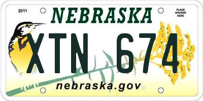 NE license plate XTN674