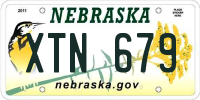 NE license plate XTN679