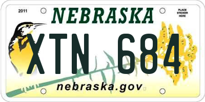 NE license plate XTN684