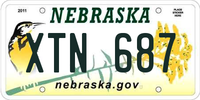 NE license plate XTN687