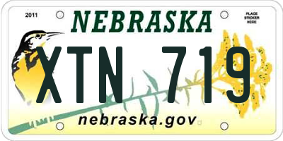 NE license plate XTN719