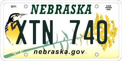 NE license plate XTN740