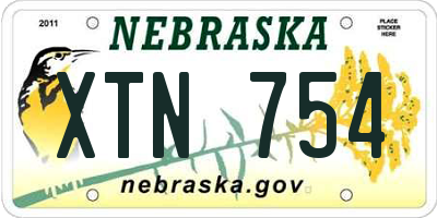 NE license plate XTN754