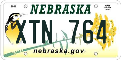 NE license plate XTN764