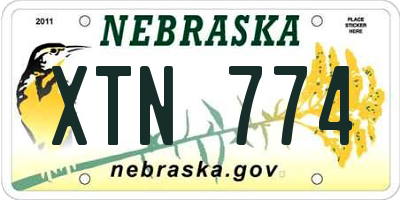 NE license plate XTN774