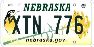 NE license plate XTN776