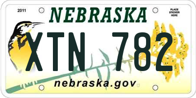 NE license plate XTN782