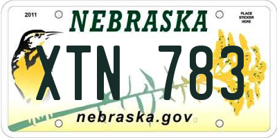 NE license plate XTN783