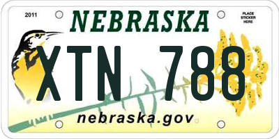 NE license plate XTN788