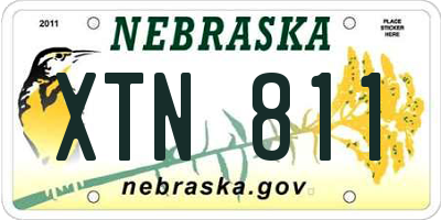NE license plate XTN811