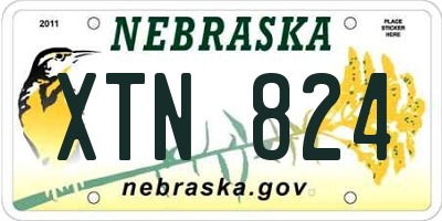 NE license plate XTN824