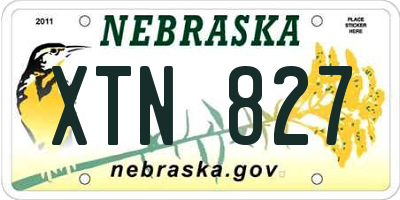 NE license plate XTN827