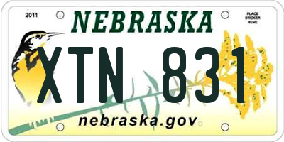 NE license plate XTN831