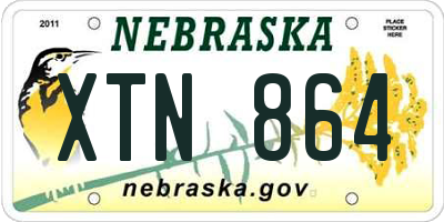 NE license plate XTN864