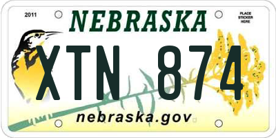 NE license plate XTN874