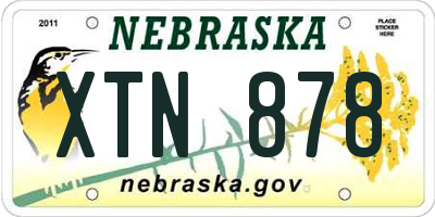 NE license plate XTN878