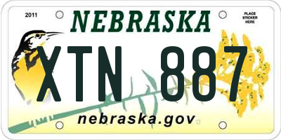 NE license plate XTN887