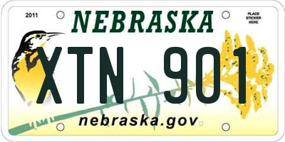 NE license plate XTN901