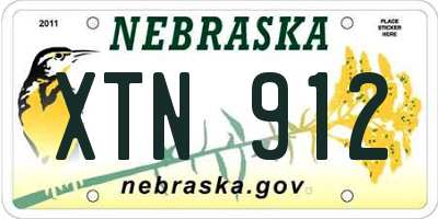 NE license plate XTN912