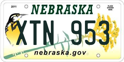 NE license plate XTN953