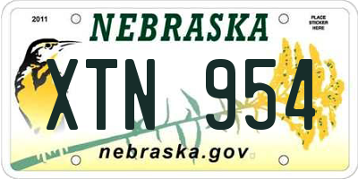 NE license plate XTN954