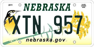 NE license plate XTN957