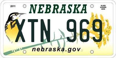 NE license plate XTN969