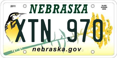 NE license plate XTN970