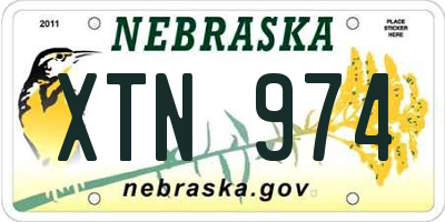 NE license plate XTN974